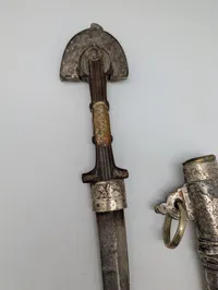 Antique Omani Khanjar Dagger with Silver Filigree Scabbard