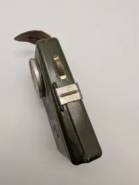 Vintage JEAB Sweden Military Style Pocket Flashlight with Leather Strap