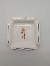 Dutch Military Ceramic Ashtray - Oranje Kazerne O.O. Mess