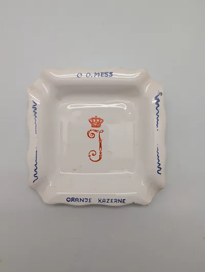 Dutch Military Ceramic Ashtray - Oranje Kazerne O.O. Mess