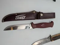 Collection of Eight Vintage Fixed Blade and Folding Knives