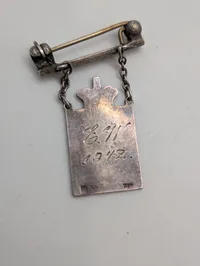 Georg Jensen Kongemærke i Sterling Sølv og Emalje, 1940