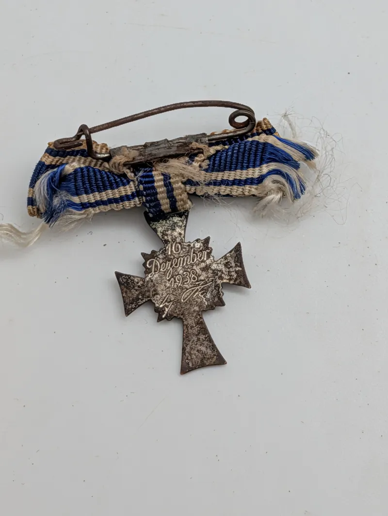 Tysk Moderskors i sølv (Ehrenkreuz der Deutschen Mutter) miniturer 