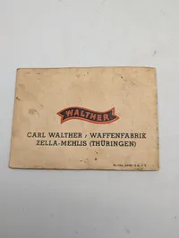 WW2  Walther Polizei-Pistolen Modeller PP og PPK Instruktionsmanual