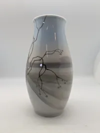 Bing & Grøndahl porcelænsvase med landskabsmotiv