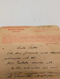Gross-Rosen koncentrationslejr postkort fra 1943