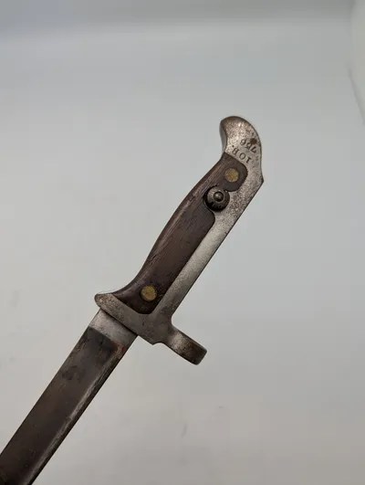 Dansk Model 1889 Krag-Jørgensen Bajonet med Enhedsmærkning