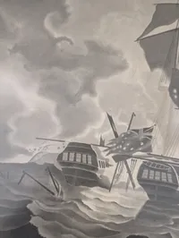 Wilhelm Lucas Møller, Maritimt Søslag, 1799, W. L. Møller, Søkadettegning, 