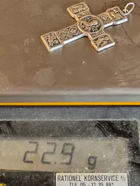 Einar Dragsted Korsvedhæng i 830 Sølv med Evangelistsymboler