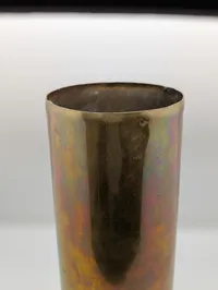Militær 105mm messinggranathylster, dateret 1954