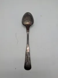 Dansk ske med Krone og Monogram 2.A.B.
