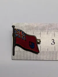Vintage Enamel British Red Ensign Flag Brooch WW2