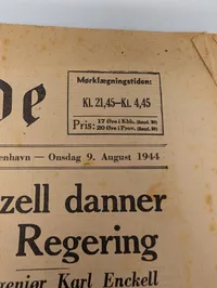 Nationaltidende Avis, 9. August 1944, Dansk Anden Verdenskrig Udgave