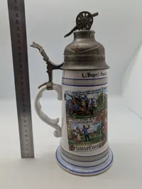 Tysk Reservist-ølkrus fra 1. Fuss-Artillerie-Regiment München 1907