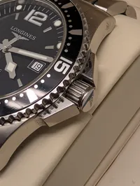 Longines HydroConquest Herrearmbåndsur med Sort Urskive