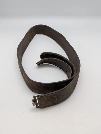 Tysk WW2 Militær læderbælte med metalspænde