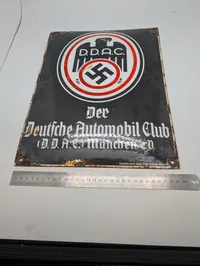 D.D.A.C. München emaljeskilt fra Emaillerwerk Hans Fink