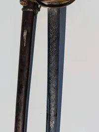 Fransk officerssabel model 1845/1855 med forgyldt messingfæste