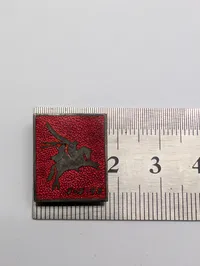 Danish WWII Resistance Bellerophon Enamel Silver Lapel Pin