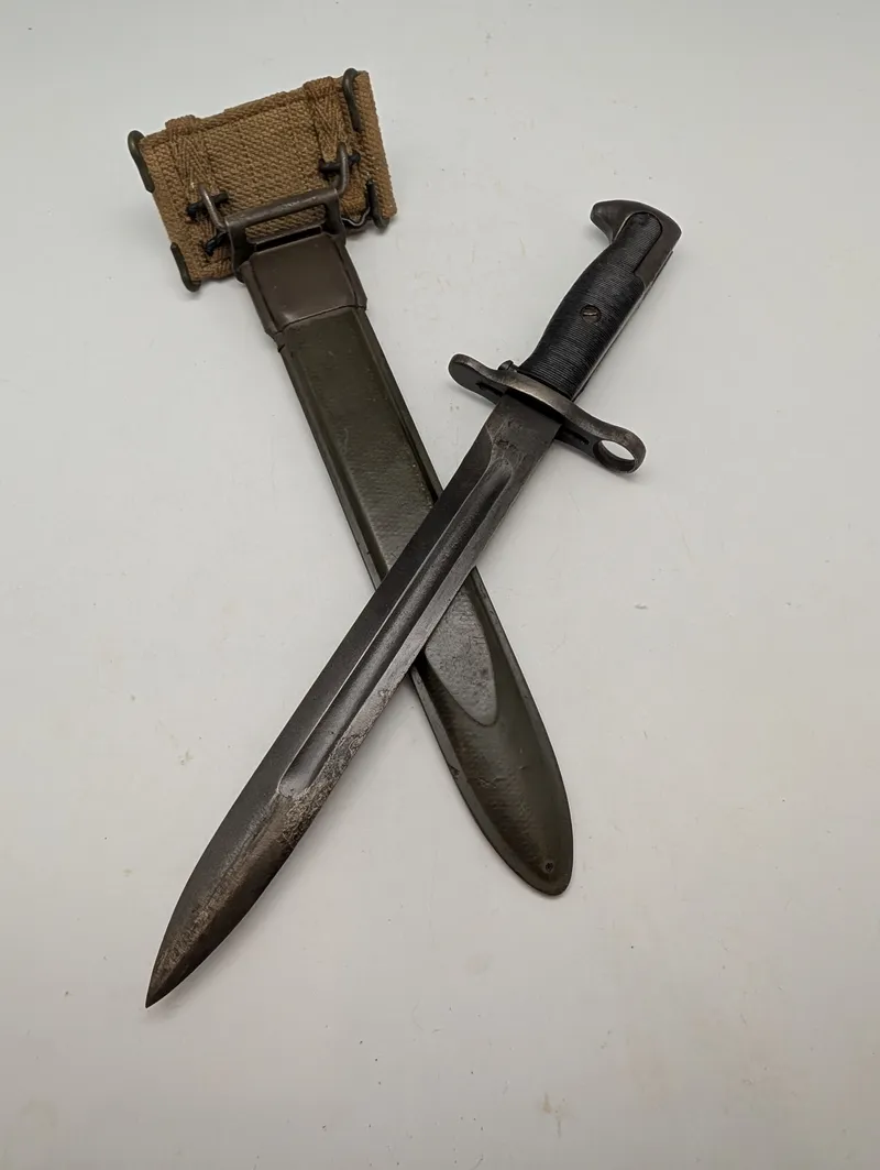 Amerikansk M1 Garand Bajonet fra 2. Verdenskrig med U.C. Stempel