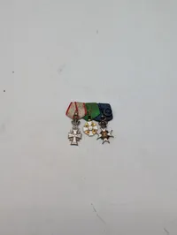 Miniature Ordensgruppe med Dannebrogordenen og Nordstjerneordenen