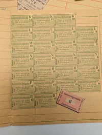 Vintage Danish WWII-Era and Post-War Ration Cards and Coupons