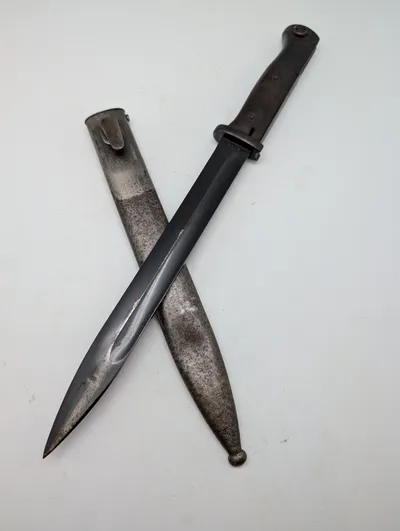 Tysk Mauser K98 Bajonet med metalskede