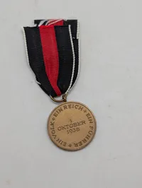 Tysk 1. Oktober 1938 Medalje (Sudetenland-medalje) med bånd