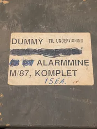HMAK Dansk Militær Trækasse til Alarmmine M/87