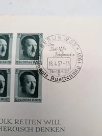 Tyskland 1937 Adolf Hitler Souvenirark Michel Block 7