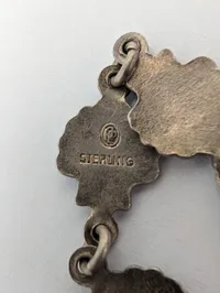 Herman Siersbøl Sterling Sølv Armbånd med Blå Emalje Muslingeskaller