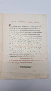 WWII German Propaganda Card — Adolf Hitler Quote, "Aus den Opfern..."