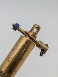 Vintage Brass and Iron L-Shaped Mechanical Fuse or Detonator Component German WW2