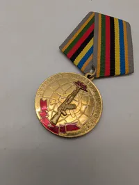 Russian Veteran-Internationalist Jubilee Medal with Award Document