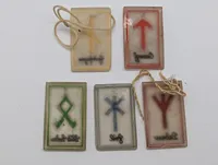 Set of Five Vintage Resin Norse Rune Tysk WHW WW2