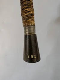 Antique Fencing Foil with Circular Guard and Cord-Wrapped Grip Fra Hærens officersskole 