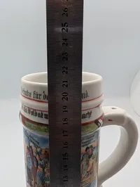 German Imperial Reservist Beer Stein, Jäger zu Pferde No. 5 Mülhausen