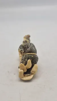 Antik JAPANESE HAND CARVED EROTIC NETSUKE FIGURES EDO / MEIJI PERIODE 