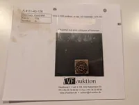Danmark 1853 4 RBS sortbrun frimærke, AFA 1IIa
