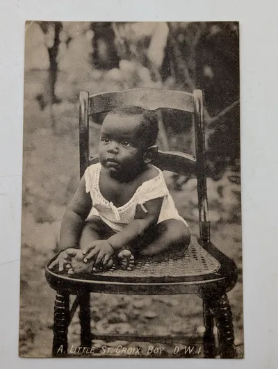 Vintage Postcard, A Little St. Croix Boy, Danish West Indies