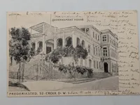 1912 Danish West Indies Postcard, Frederiksted St. Croix Government House