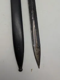 Tysk Mauser K98 Bajonet med tilhørende metalskede uden nummer 