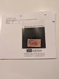 Danmark 1912 5 kr. Posthus frimærke med Odense stempel