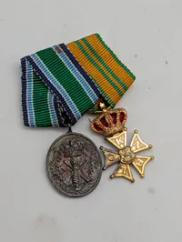 Dansk Hjemmeværnsmedalje for 25 års tjeneste og K.N.B.L. fortjenstkors, miniture 