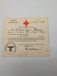 Tysk Kriegsmarine Soldbuch og Wehrmachtsführerschein til Werner Nippes