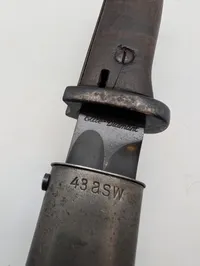 Tysk Mauser K98 Bajonet med metalskede