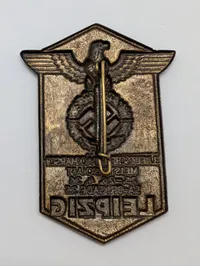 Tysk SA-Brigade 35 Leipzig Gepäckmarsch-plakette fra 1936