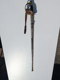 Fransk M1882 Officerssabel med metalskede og læderkvast