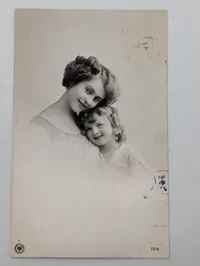 NPG Vintage Real Photo Postcard Mother and Child Portrait