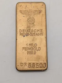Deutsche Reichsbank 1 Kilo Feingold Guldbarre ( ikke guld)